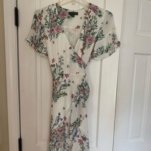 Floral print wrap dress worn just once like new!